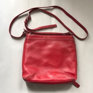 Levenger - vintage red crossbody bag